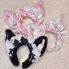 Süßes Plüsch-Ohren-Haarband Japanische Süße Spitze Schleife Lolita Stirnband Haarschmuck