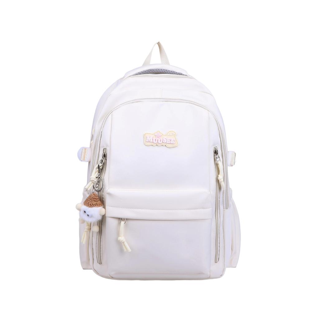 Schoolbag Wholesale Backpack Female Junior High School Student Schoolbag Simple Outdoor Travel Backpack Fashionable Large Capacity Computer Backpack