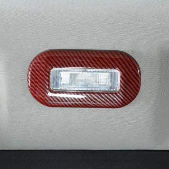 Front Rear Reading Light Panel Cover Trim for Dodge RAM 1500 2010-15 Red Carbon