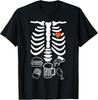 Beer Belly and Baby Skeleton Pregnancy Couples Halloween Dad Unisex T-Shirt