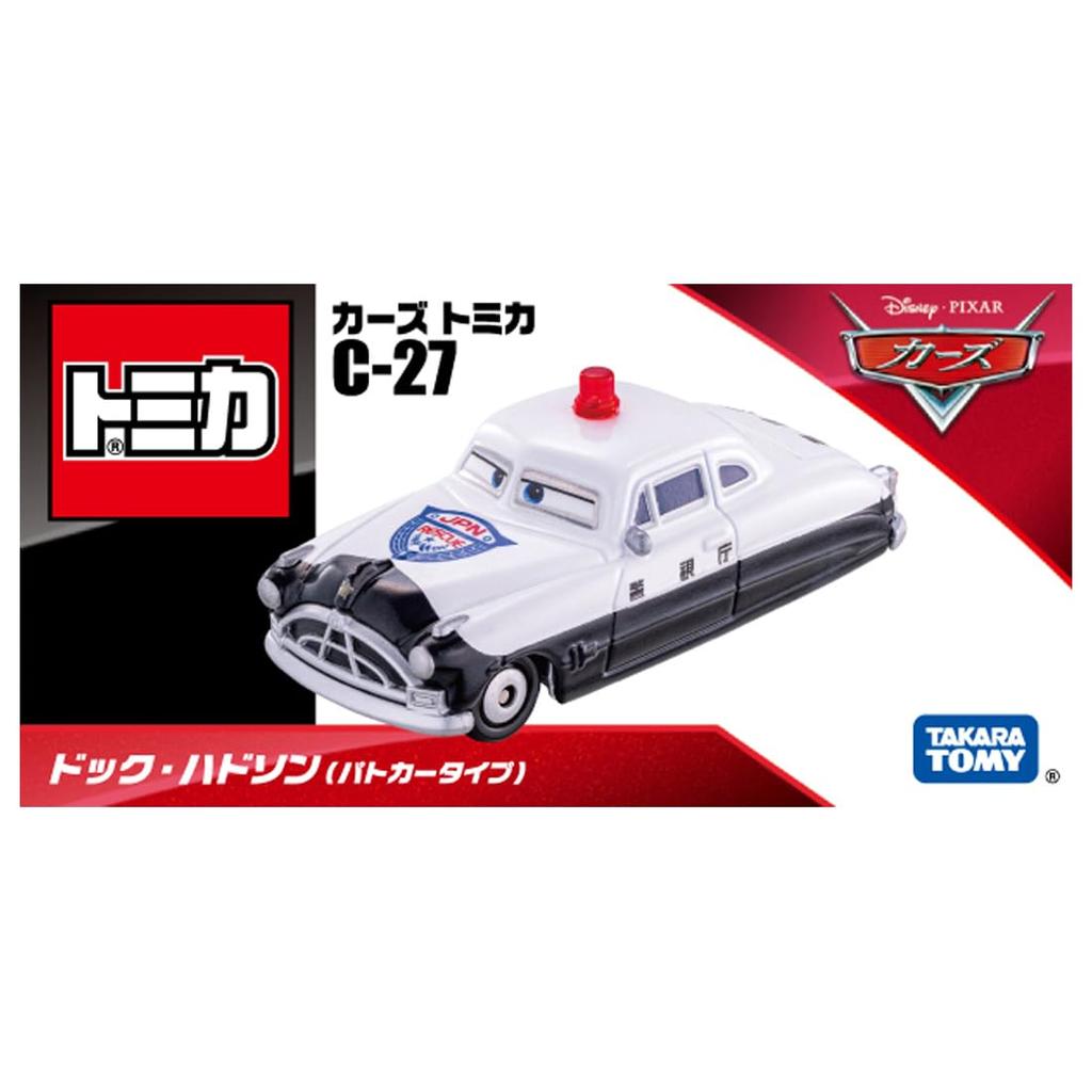 TAKARA TOMY Disney Cars Tomica C-27 Doc Hudson (Police Car Type) Miniature Car Toy for Ages 3 and Up