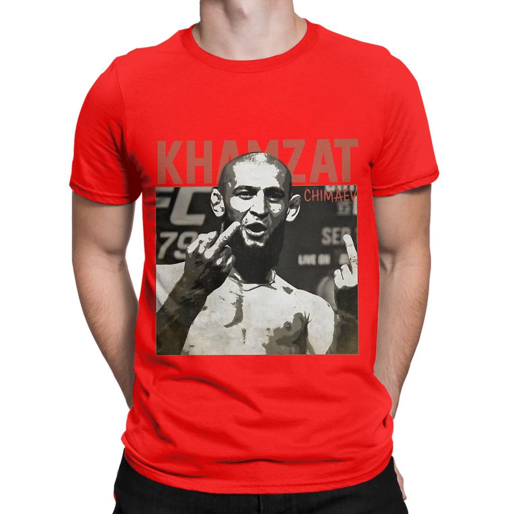 Khamzat Chimaevs TShirt for Unisex Funny Pure Cotton Tee Shirt Round Neck Short Sleeve T Shirt 4XL 5XL 6XL Tops