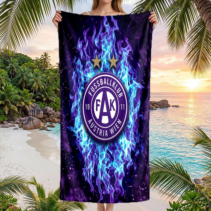 Austria Wien FC stampa Asciugamano da Spiaggia Quick Dry Microfibra Assorbente Portatile da Viaggio Asciugamano da Nuoto
