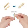Multi-strand Brass Slide Lock Clasps, Peyote Clasps, Jewelry Accessory, Mixed Color, 6.8x5.2x1.1cm, 10sets/box