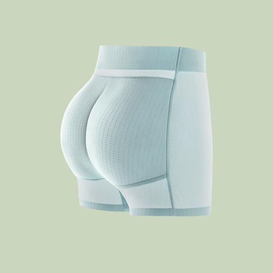 Women Underpants Hollow Mesh Patchwork Tummy Control High Waist Butt-lifted Lift Plump Curves Fake Butt Padded Butt Enhancer Sponge Hip Pad