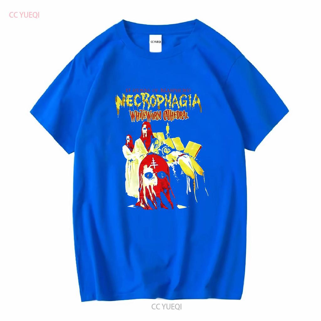 Necrophagia Occult Necro Tour Černé Všechny Velikosti Tričko Dárek VC1636 Dlouhý nebo Krátký Rukáv Vintage Vyprané Unisex Pružné