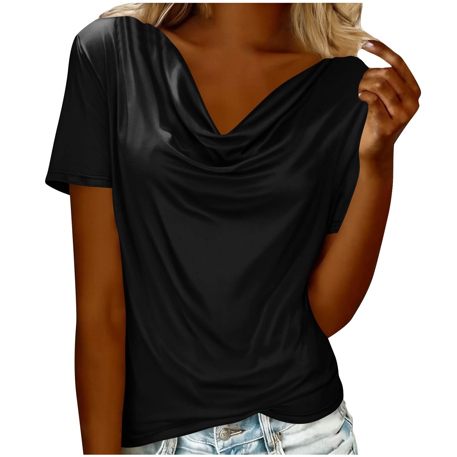 Женская мода и повседневный и свободный и комфорт и цвет топ M