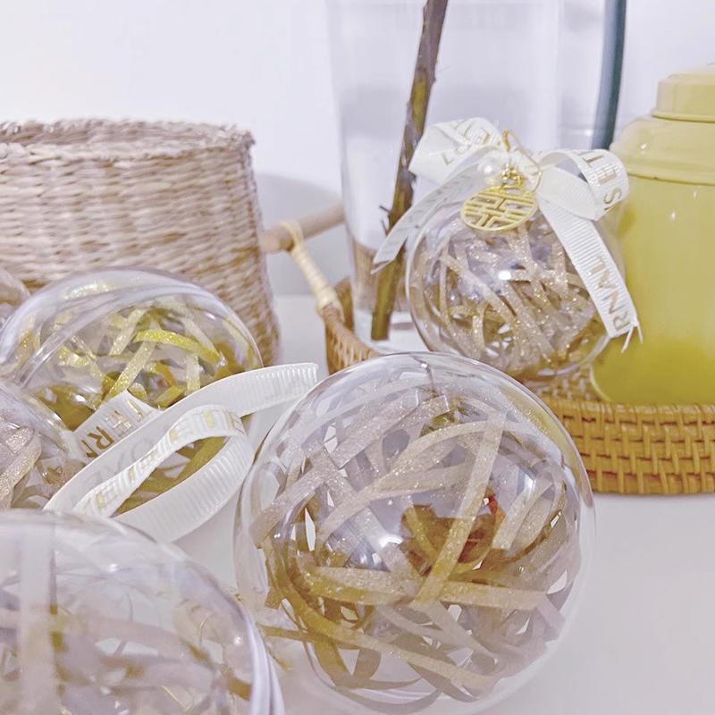 1pc Transparent Plastic Balls for DIY Crafts, 8-20cm, Clear Round Ornament for Home and Festive Decor, Christmas Items