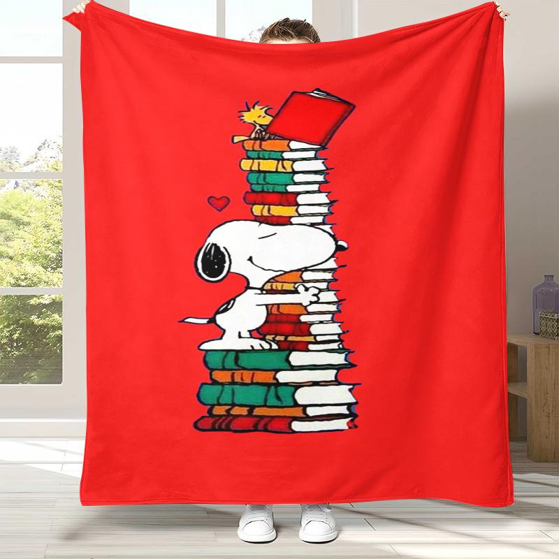 

Cute Snoopy Dog Cartoon Flannel Blanket,Ultra Soft Warm Plush Throw for Home Bedroom Bed Sofa Cover Camping Picnic gift 75x90cm