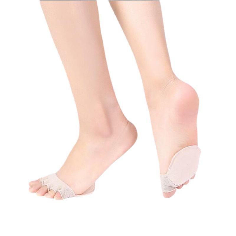 Women's Summer Half-Palm Five-Toe Non-Slip High Heel Socks with Sponge Cushion.