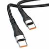 120W Dual Type-C Fast Charging Cable for Apple 15/16 & Huawei Laptops