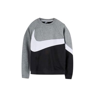 Nike Logo Print Long Sleeve Sweatshirt Men Tops Gray Black AR3089-011