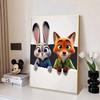Diamond Painting Zootopia Judy  Nick Interactive 5D DIY Rhinestone Diamond Embroidery Cross Stitch Home and Wedding Decoration