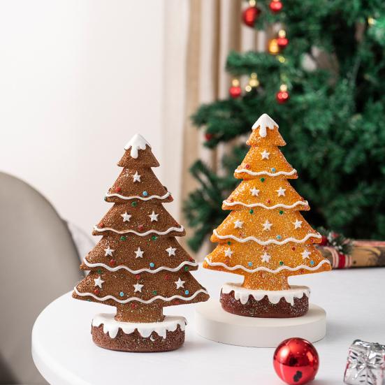 Pepparkaks Julgransdekoration Harts Pepparkaksträd Bordsdekoration Jul Samlarfigur för Bordsskiva