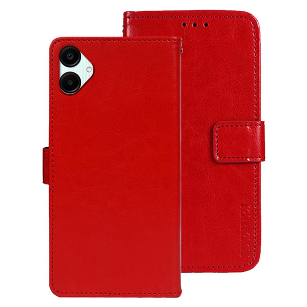 For Samsung Galaxy A06 5G Stand Case Crazy Horse Texture Leather Phone Cover