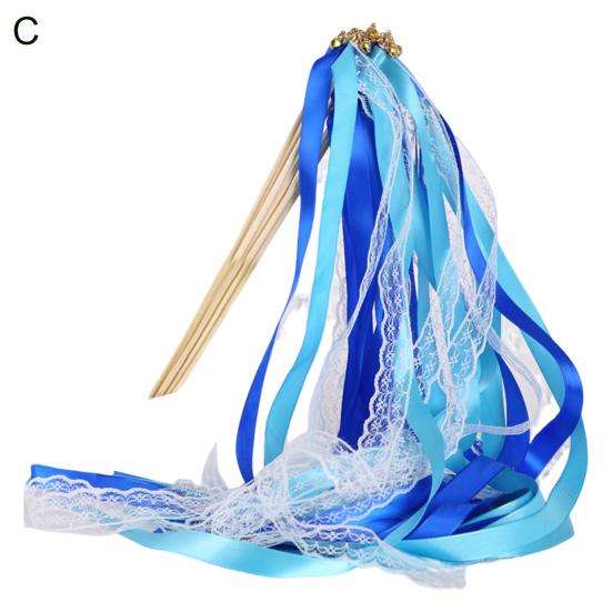 Fairy Wands Great Eco-friendly 8 Styles Wishes Wands Colorful Long Ribbon Fairy Stick Wands with Bells Streamer Sticks Birthday Gift