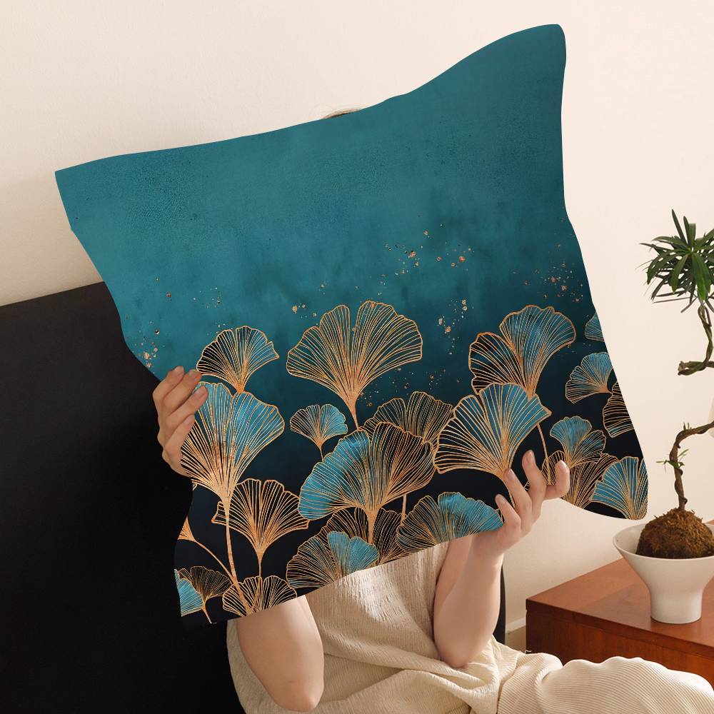 pc Ginkgo Leaves Printed Lucky Dragon pillow cover sofa cushion cover home room decoration children gift