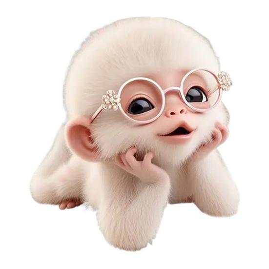 Car Pendant Cartoon Pouting Monkey Charm Acrylic Pendant Lightweight 2D Backpack Auto Accessory Car Decoration