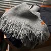 Autumn and Winter Warm Wool Tassel Triangle Scarf Women's Cold Proof Shawl Scarf Scarf