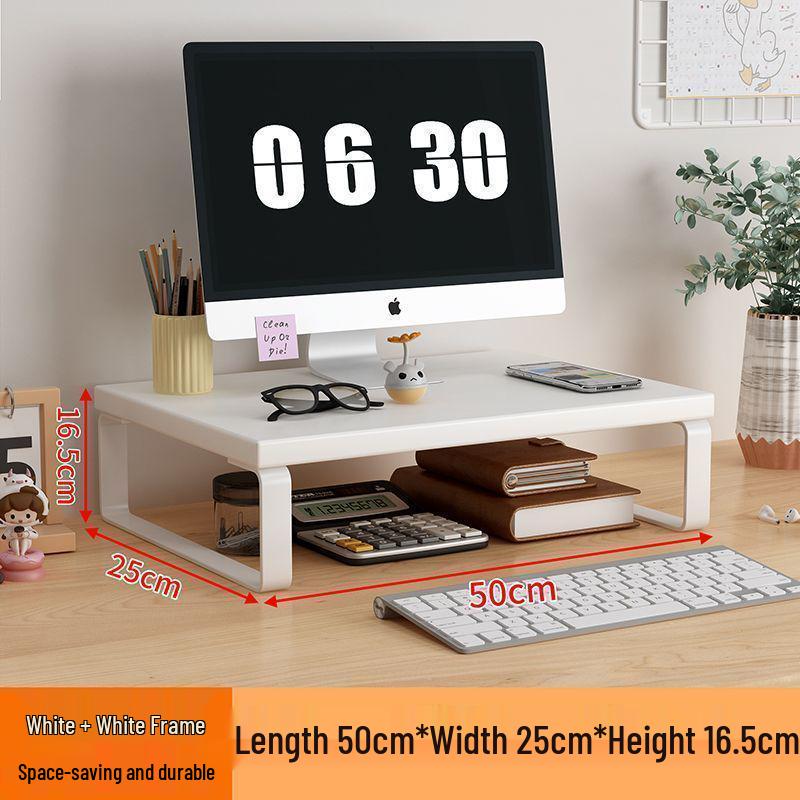 Schreibtisch-Monitor- & Laptop-Ständer mit Stauraum