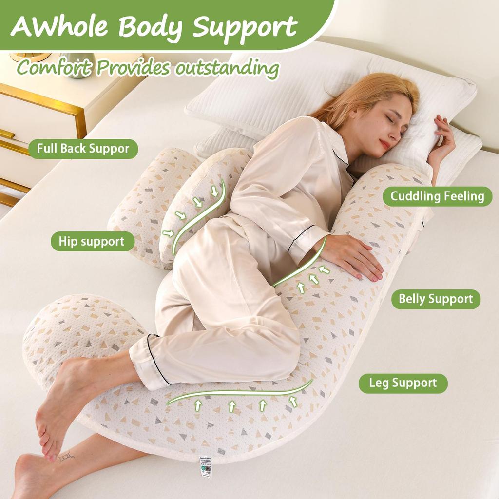 Large Body Pillow, Breathable Full Body Pillow for Side Sleeper Long Bed Pillow