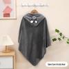 Soft Coral Fleece Baby Swaddle Hooded Bath Towel