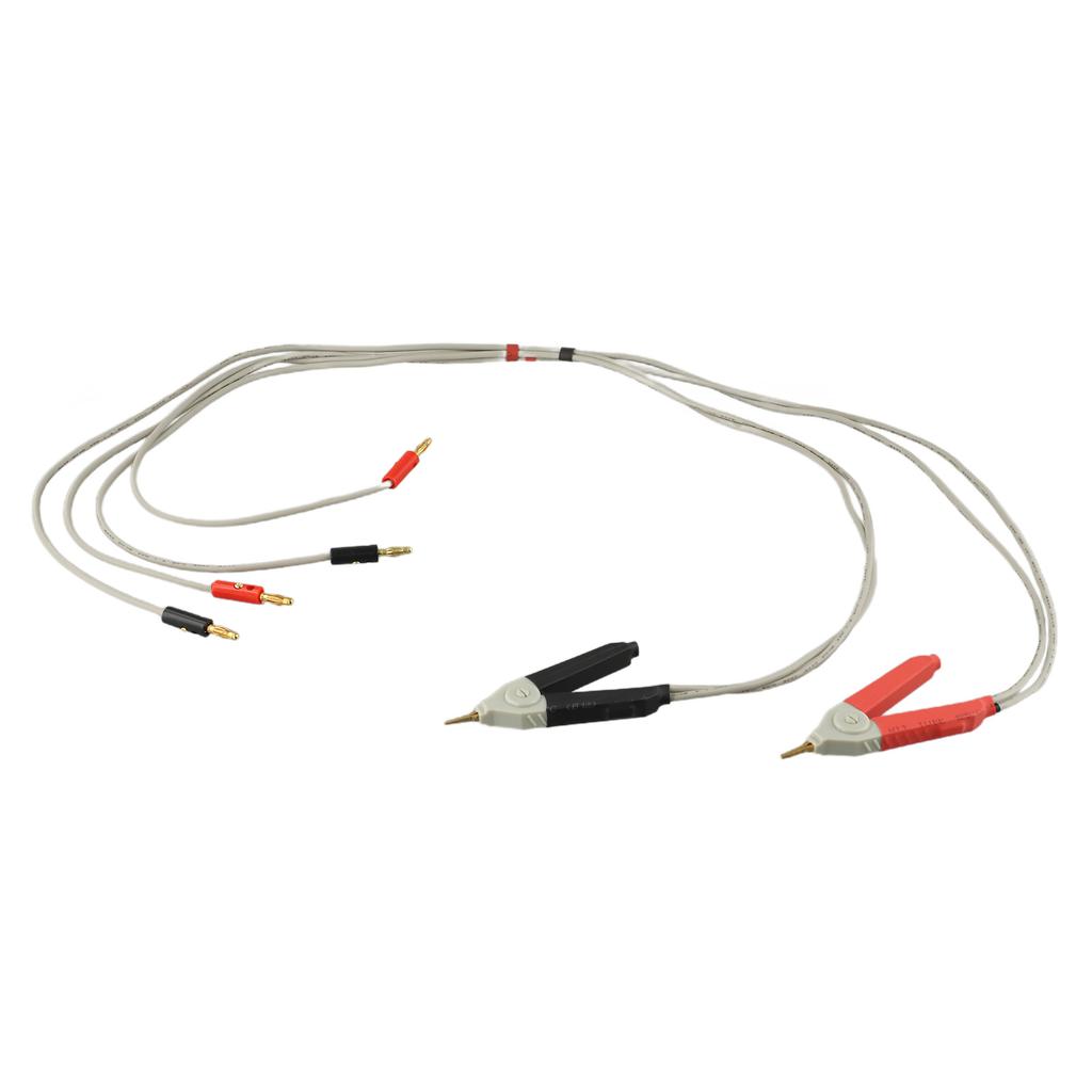 Gold Plated Connector LCR Meter Test Cable Terminal Kelvin Clip Wires Provides Optimal Contact and Conductivity