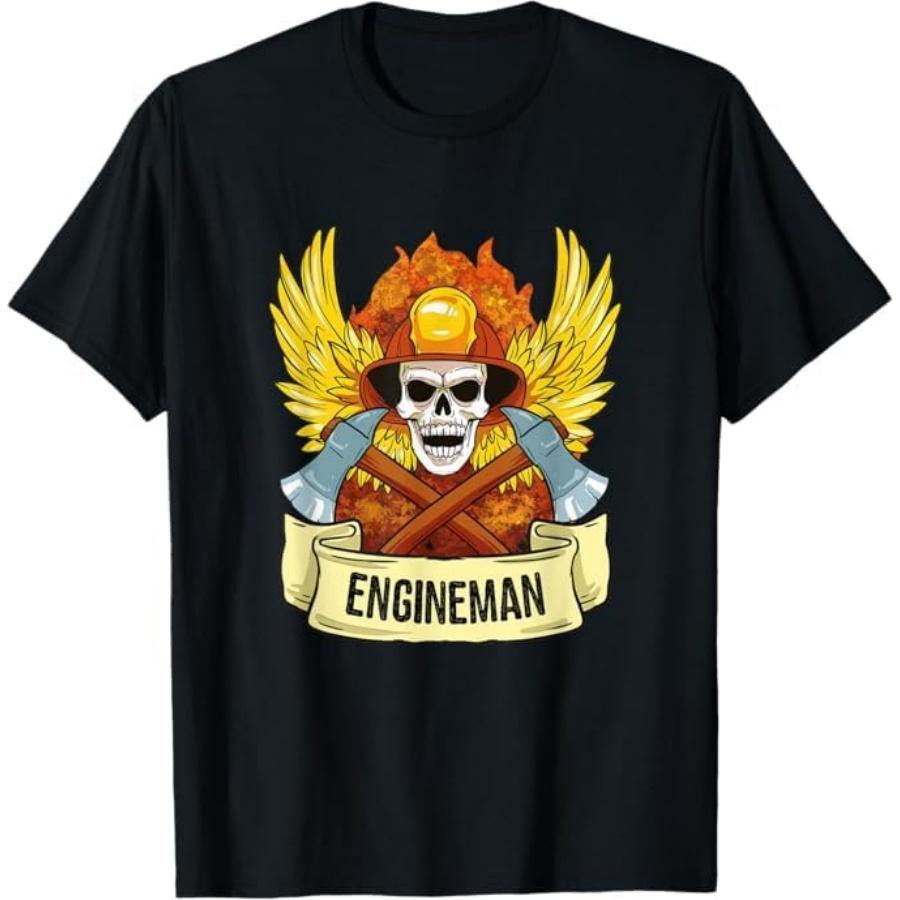 

Engineman Firefighter Skull Axe Symbol Fire Devil T-Shirt Thuy Mens Womens Tank Top Sweatshirt Hoodie Longsleeve 44 Black 5XL різнокольоровий