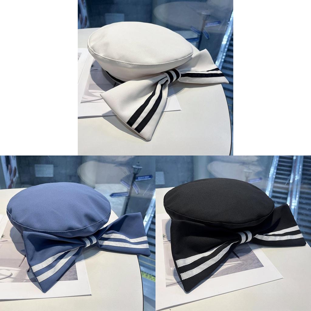 Cute Butterfly Bow Beret Hat For Women Spring Summer Fashion Accessory