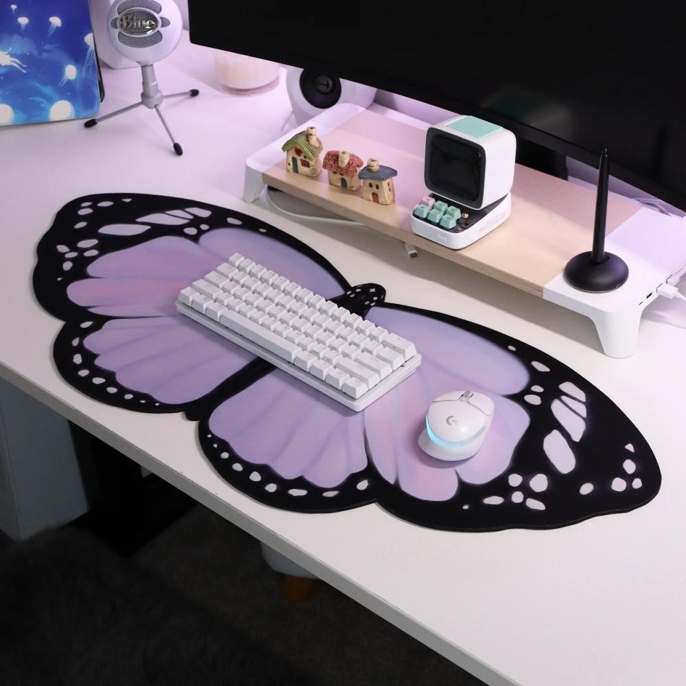 Wear-resistant Butterfly Deskmat Anti Slip Butterfly Mouse Pads Decoration Laptop Desk Mat Home