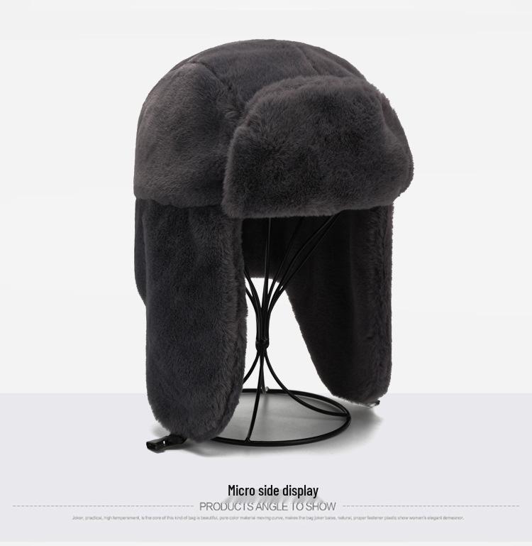 Unisex Winter Cycling Hat: Lei Feng-Style, Cold-Proof, Velvet-Lined, Ear Protection, Fashionable Casual Wear