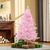 5FT Artificial Christmas Tree Holiday Xmas Holiday Tree Decoration with Automatic Open for Home Party, Pink