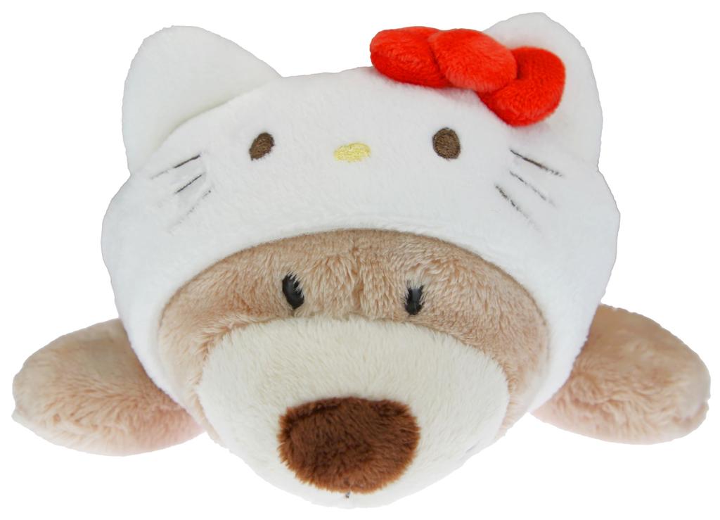 NICI x Sanrio Characters Figure Pouch Love Bear Brown x Kitty