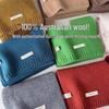 100% Australian Merino Wool Scarf - New Style Solid Color, Unisex Winter Warm Knitted Neck Warmer