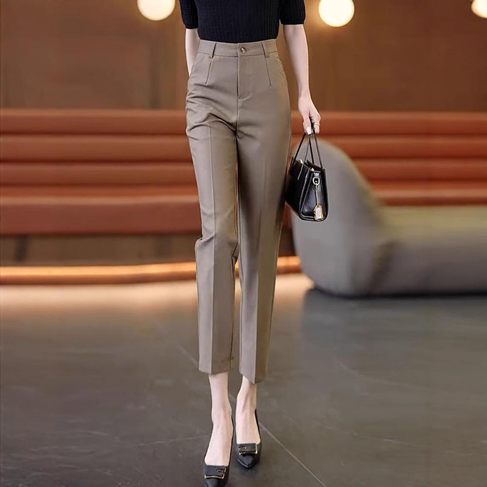 

Women s High-Waist Slimming Harem Cigarette Pants - Spring/Autumn 2025 Collection M чорний