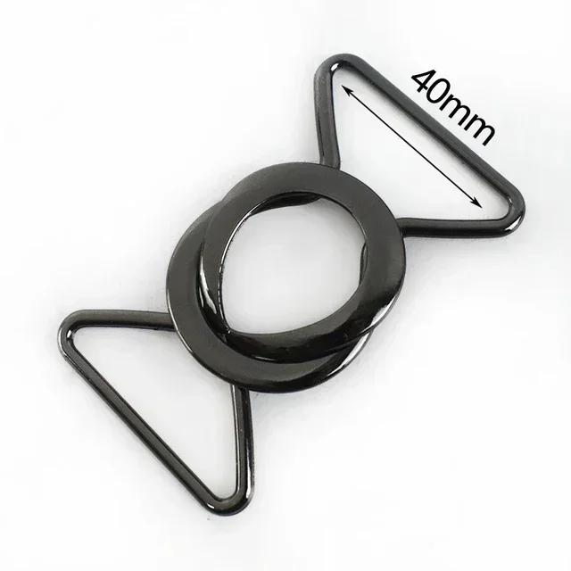 Meetee 1/2/4/5Pcs 30-60mm Metal Waist Belt Buckle Ribbon Band Adjust Clasp Coat Down Jacket Belts Decor Hook Buckles Accessories