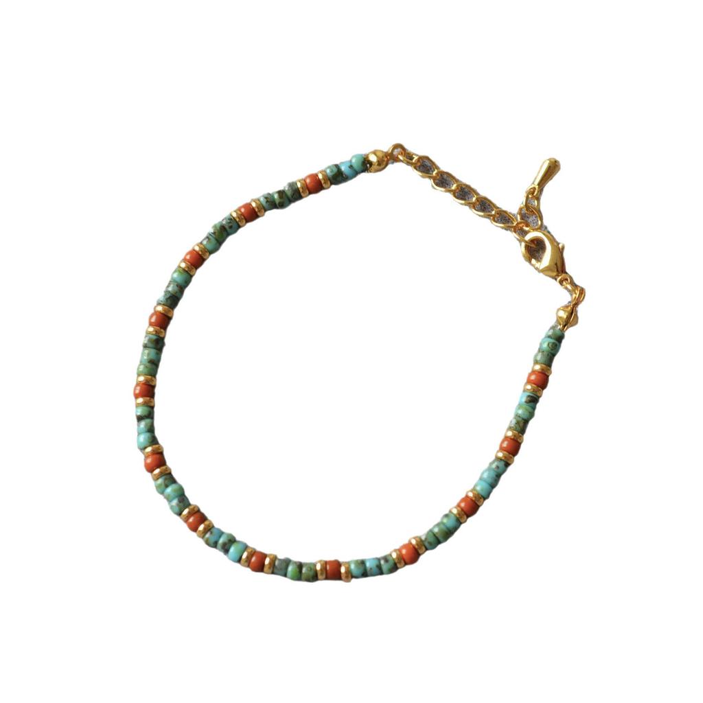 Retro japonský korálkový stohovatelný náramek ve stylu olejomalby Picasso Maillard pro ženy