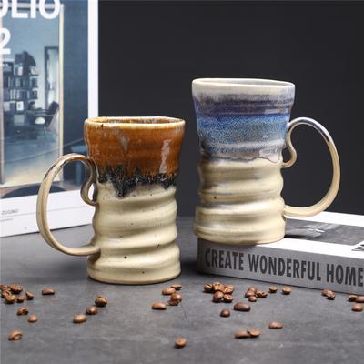 Keramický hrnek s velkým objemem Exportní keramika Velký hrnek s proměnlivou glazurou Retro hrnek na vodu