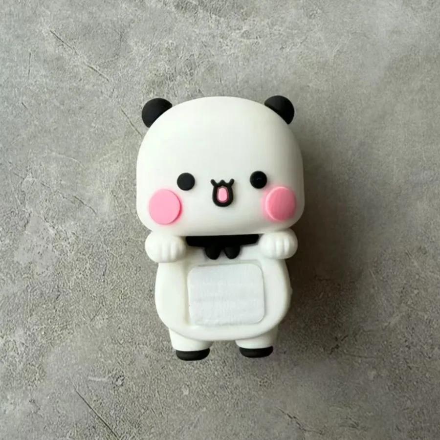 דמויות אנימה חמודות של באבו דודו קישוט לבית לרכב לטלפון פנדה חמודה מיני צעצוע דוב ייר מצויר קישוט למסך מתנה לזוג
