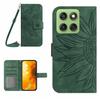 For Motorola Edge 60 5G HT04 Skin Feel Sun Flower Embossed Flip Leather Phone Case with Lanyard