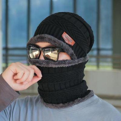 Winter Beanie Hats For Men Knitted Hat Winter Cap Beanie Women Thick Wool Neck Scarf Cap Balaclava Mask Bonnet Official Website