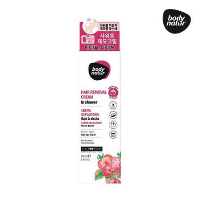 Body Nature In-Shower Hair Removal Cream All Skin Types with Red Fruit 200ml