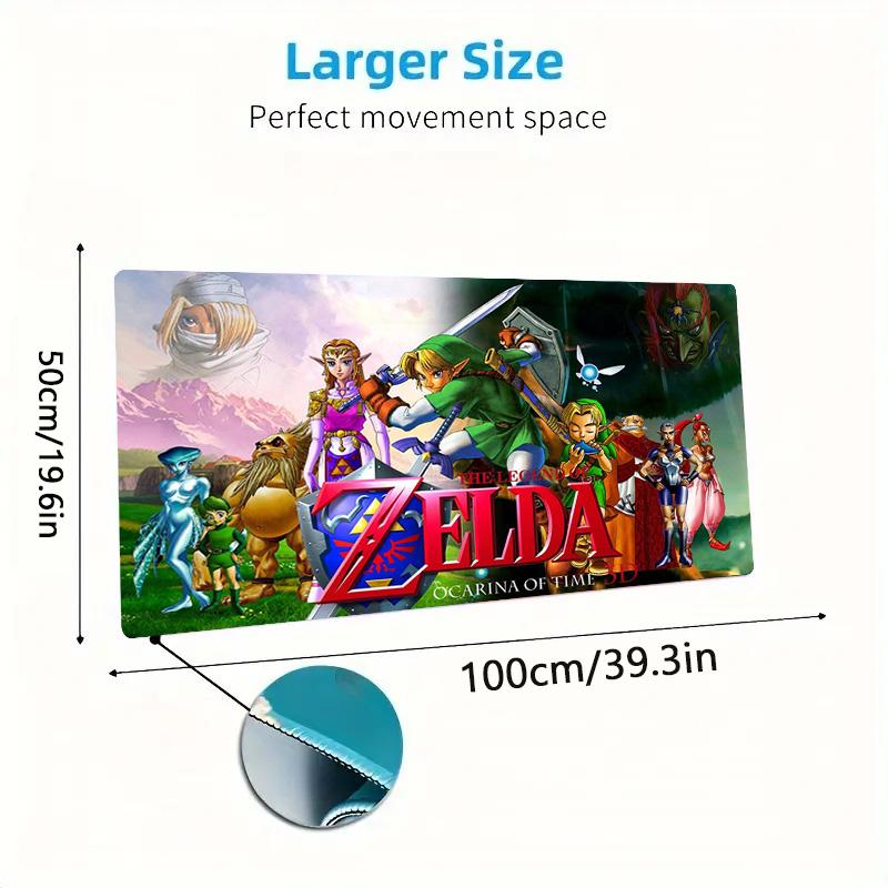 Game Legend of Zelda Color Mouse Pad Large Gaming Table Cushion Non-slip Laptop Tablet Big Mousepad XXL Mat Mini PC Playmat With Lock edge