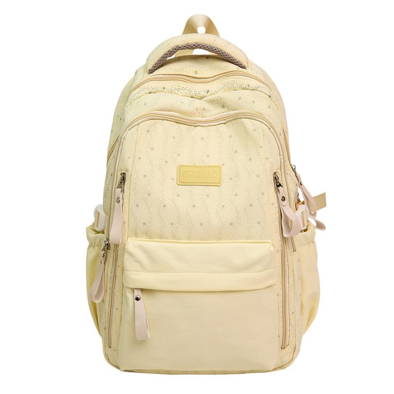 

Star Print Student Schoolbag Large Capacity Women s Backpack жовтий
