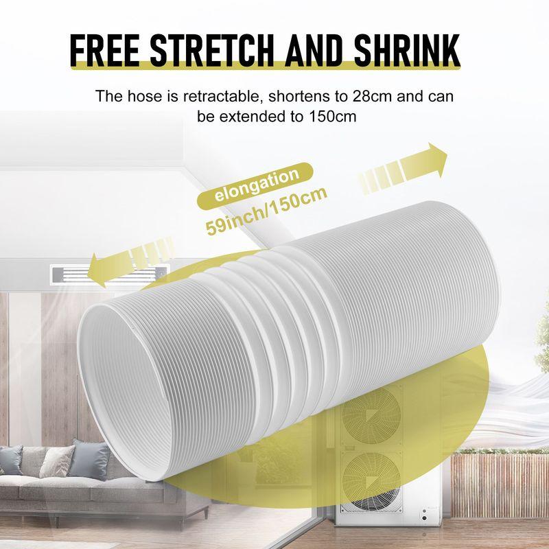 ABEZ 15Cm Diameter Flexible Air Conditioner Exhaust Pipe Duct Vent Outlet Pipe Portable Air Conditioner Outlet Conditioner