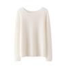 Silk Cashmere Women's Loose Fit Round Neck Sweater - Soft & Fluffy Touch