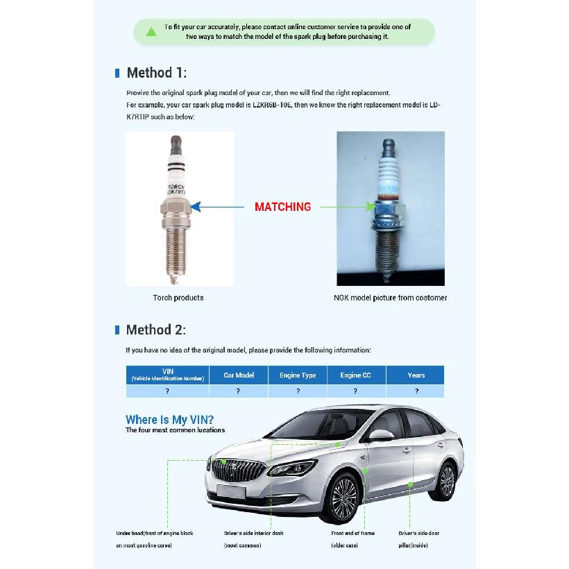 China Original TORCH KH6RIU-11 Iridium Spark Plug for Car MITSUBISHI/Nissan/PEUGEOT/SUZUKI/VOLVO/Bmw/SUBARU/TOYOTA/OPEL/RENAULT