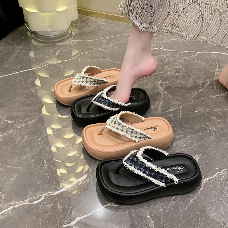 Summer Women Platform Flip Flops Slippers High Heel Sandals Flip-flops Pumps EVA Wedge Shoes Outside Casual Zapatillas De Mujer