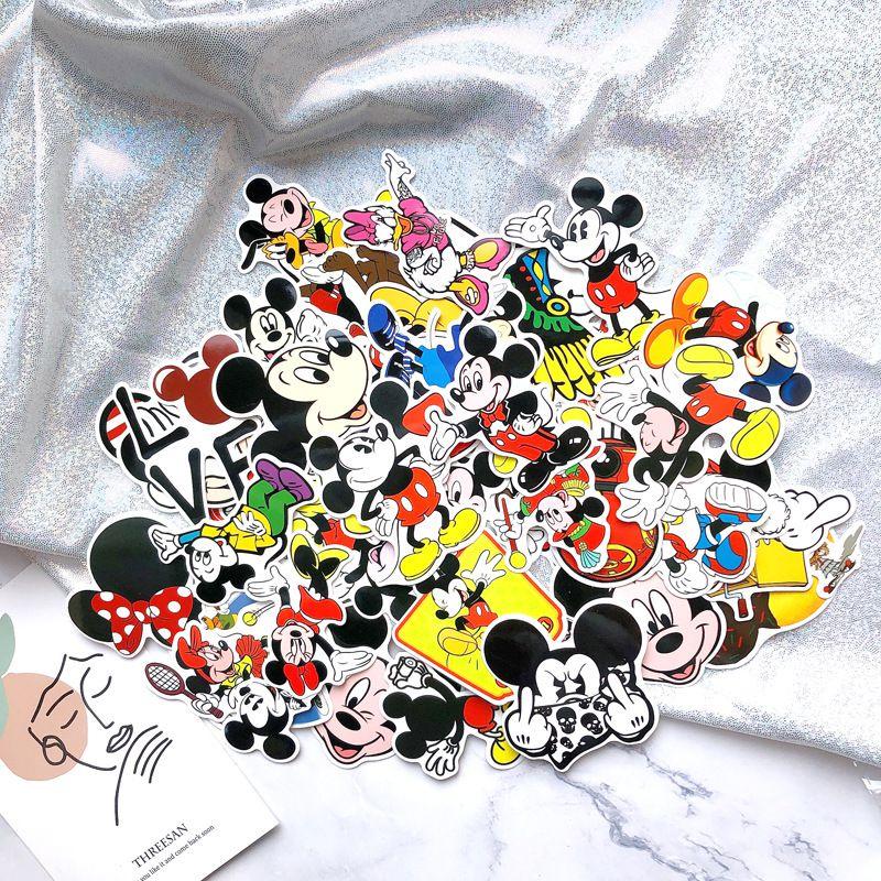 50 sztuk Wodoodpornych Naklejek Graffiti Myszka Miki i Myszka Minnie Na Laptopy i Deskorolki
