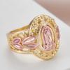 1pc Exquisite Religious Virgin Mary Inlaid Shiny Cubic Zirconia Ring for Women Hip-hop Trend Daily Wear Couple JewelryGood Product